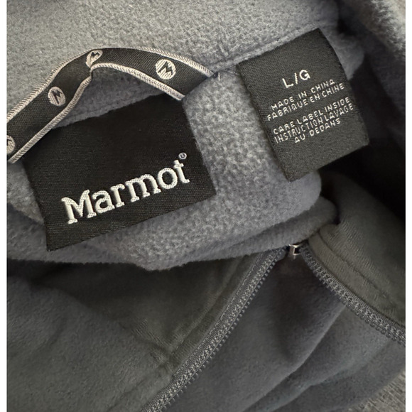 Marmot Vest Men Iron Gray Rocklin Fleece Full Zip Size Large (Logo) - Picture 6 of 8